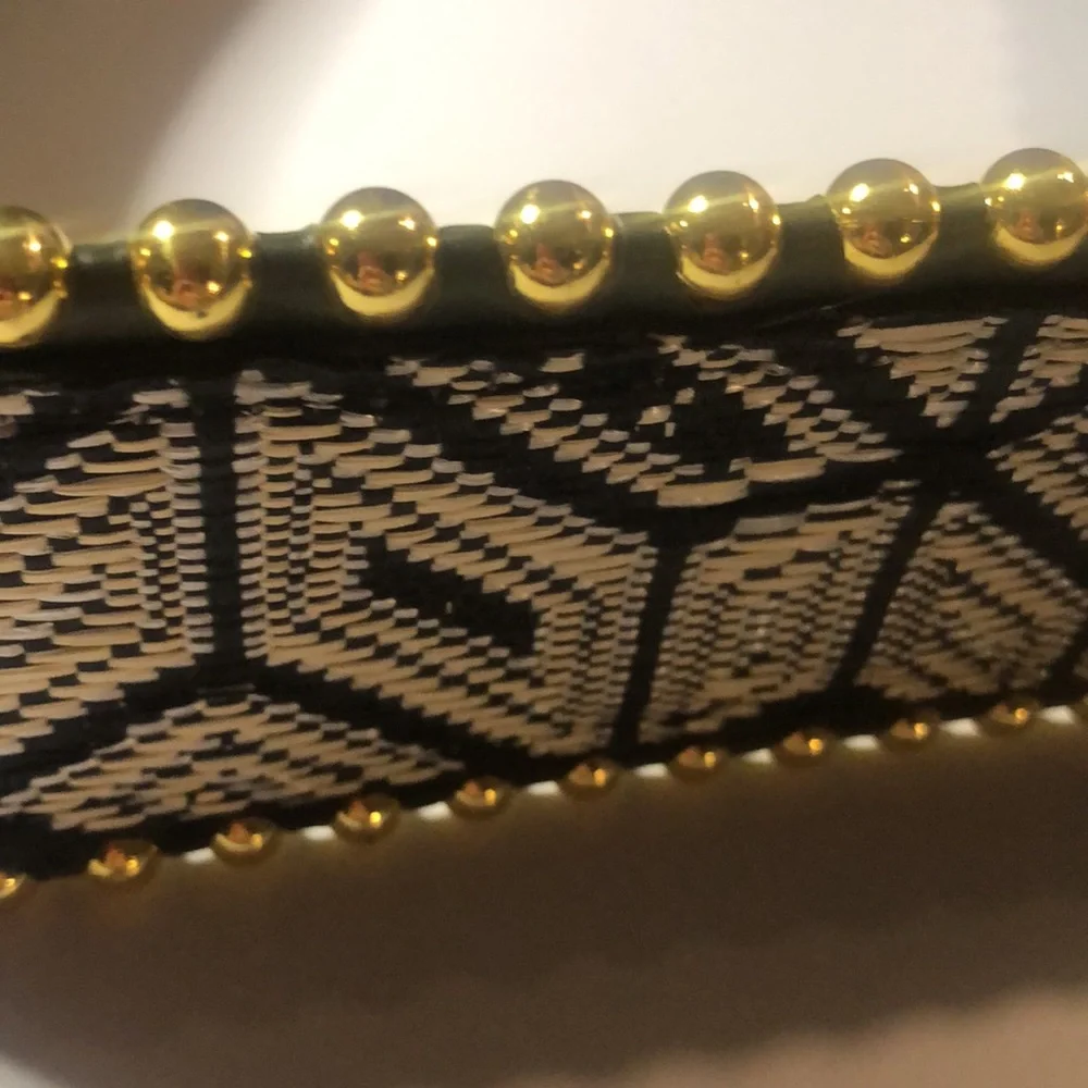 Woman’s spring Aztec bohemian statement gold trimming stretchy belt